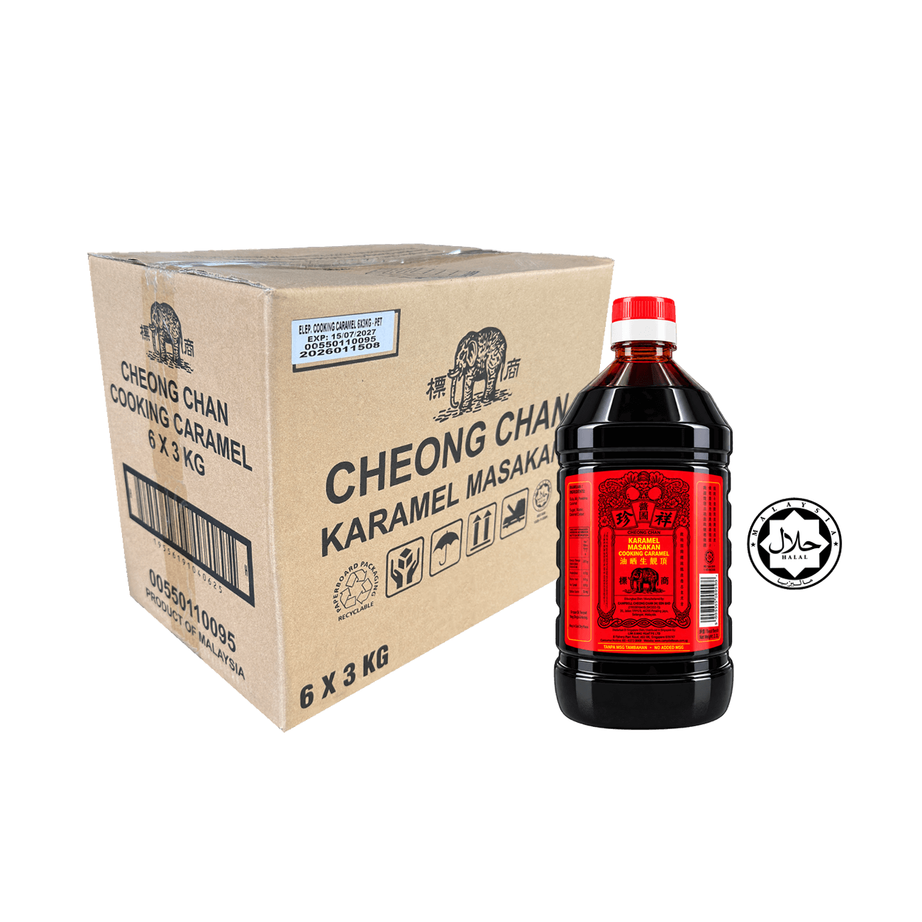 3Kg x 6 Elephant Thick Caramel Sauce 象王晒油(桶) 1