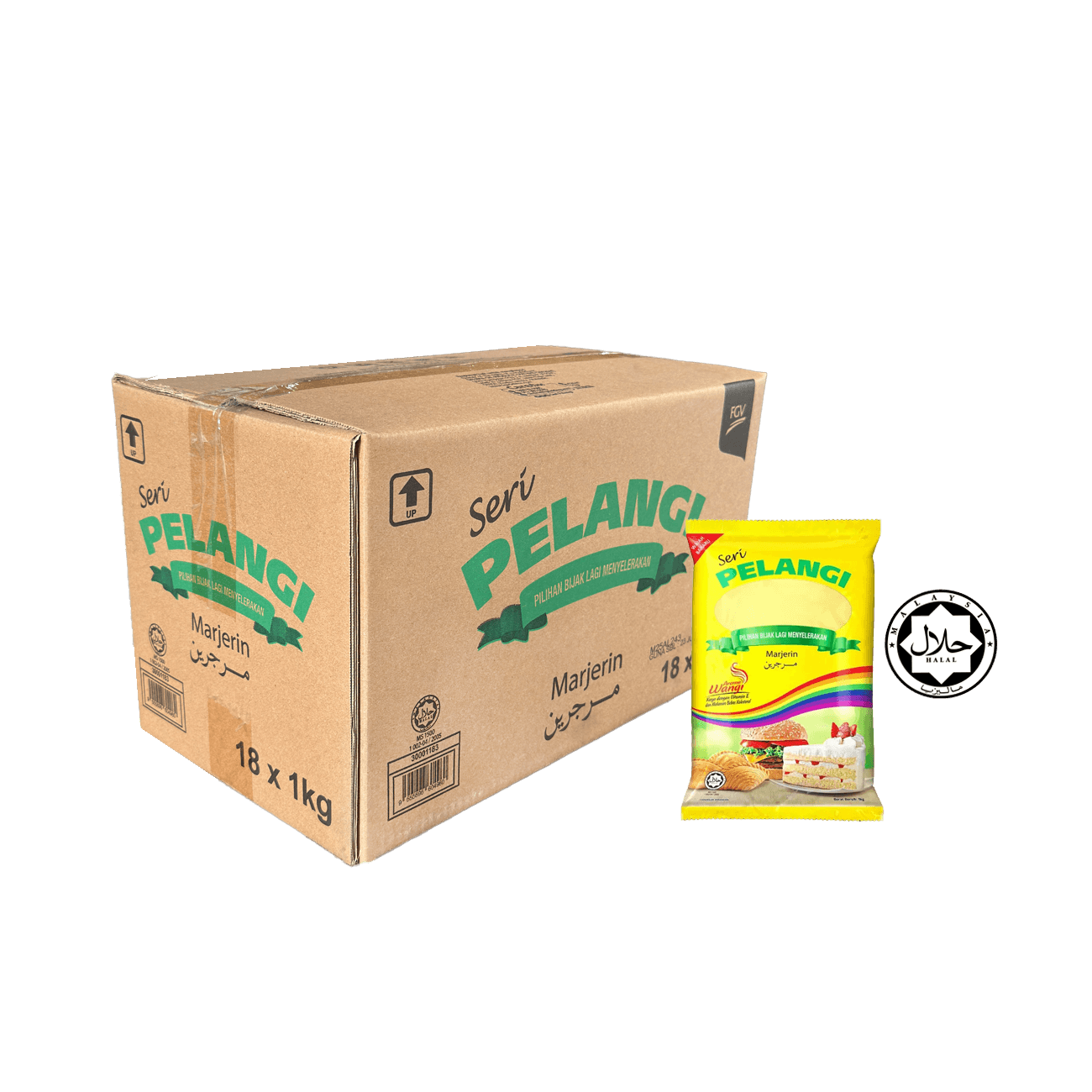 1Kg x 18 Margarine Seri Pelangi (Marjerin) 1