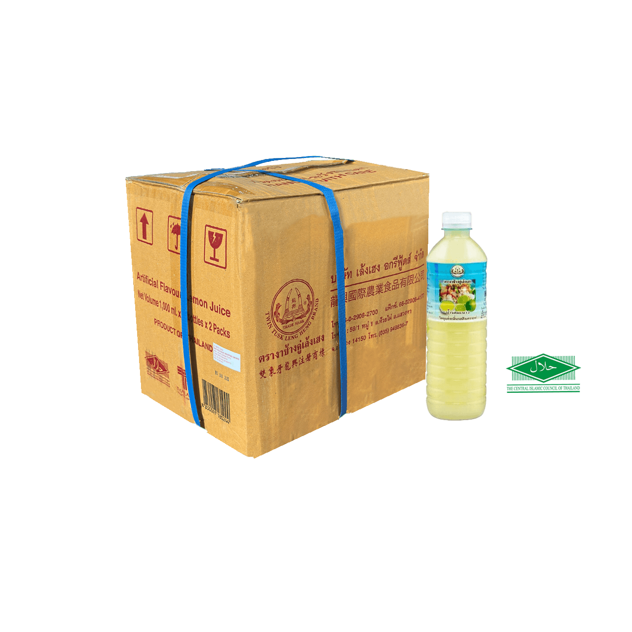 600ml x 24 Thai Lemon Juice (Twin Tusk - Leng Heng) 龙兴酸甘汁 1