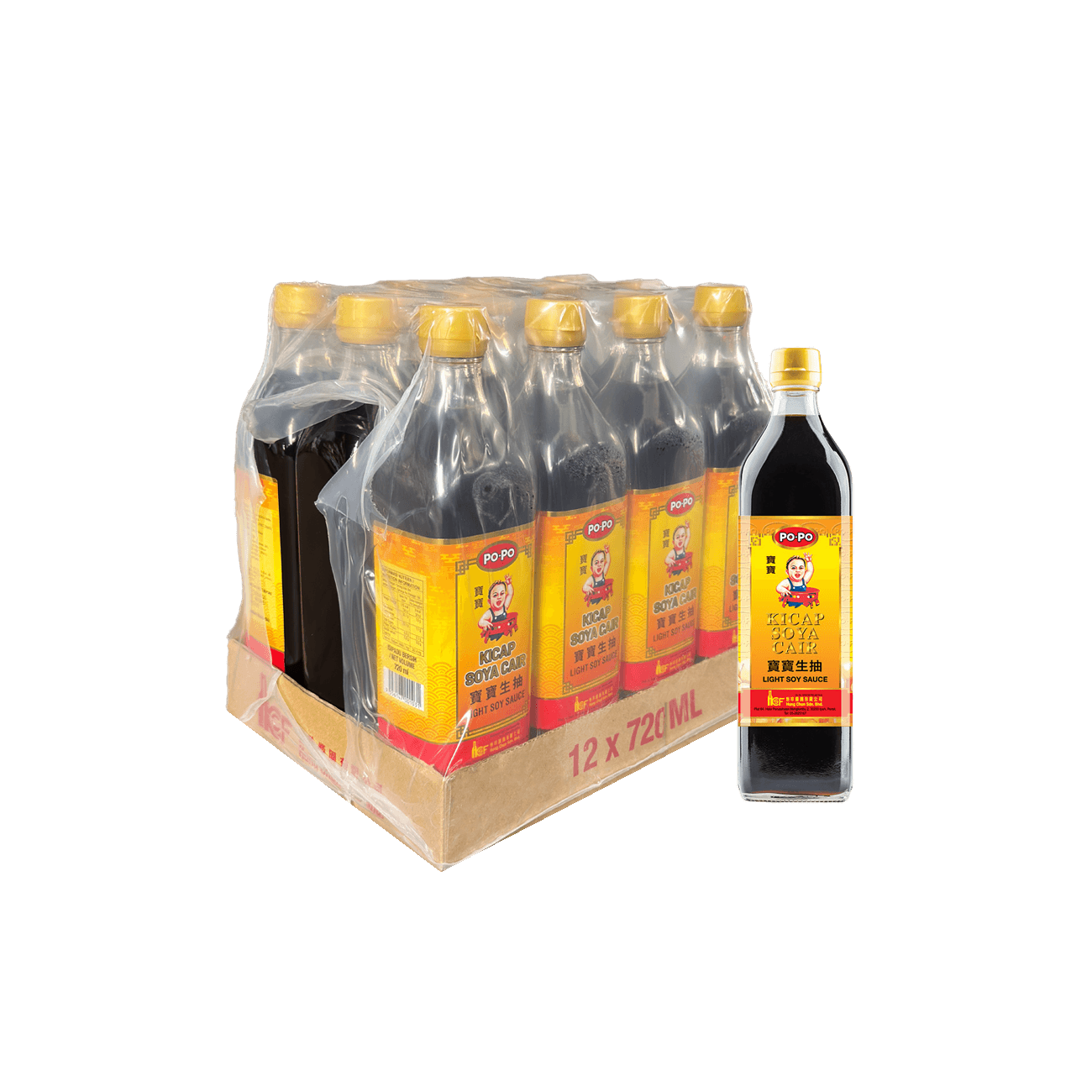 720ml x 12 Popo Light Soy Sauce 宝宝大生抽 1