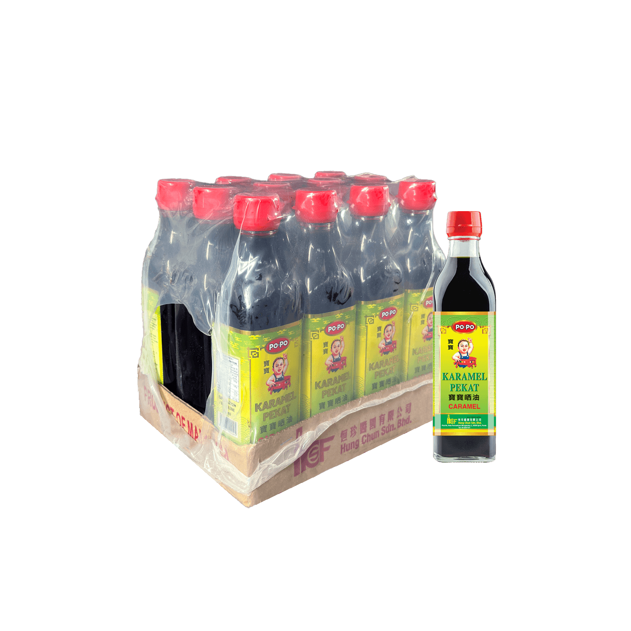 360ml x 12 Popo Caramel Dark Sauce 宝宝小晒油 (青纸) 1