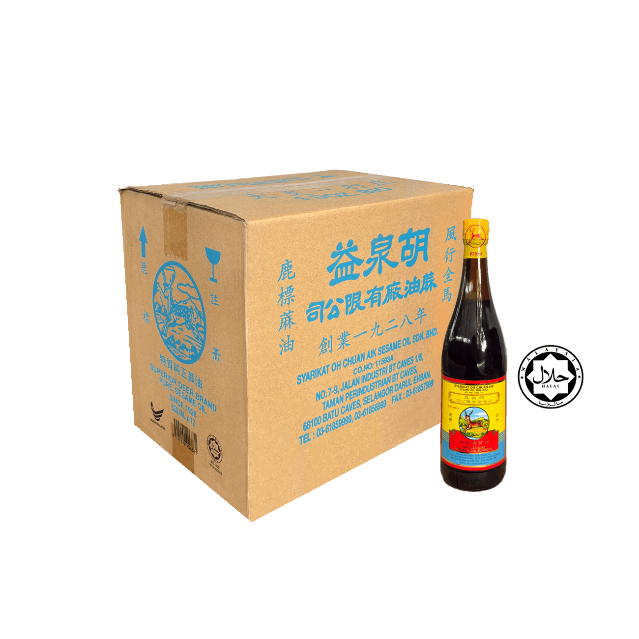 630ml x 12 Minyak Bijan Rusa Kuning 大鹿蔴油(黄) 1
